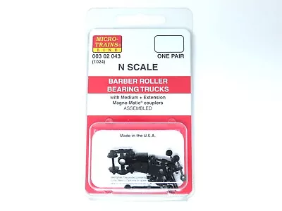 N Scale Micro-Trains MTL 00302043 (1024) Barber Roller Bearing Trucks 1 Pair • $13.11