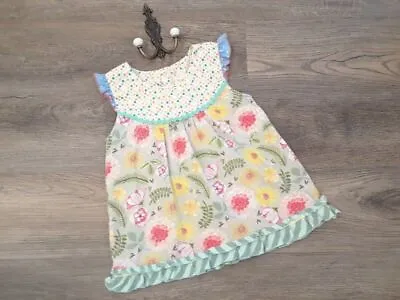 Matilda Jane Girls Size 8 Floral Sorbet Flutter Top VVGUC Happy And Free • $16.99