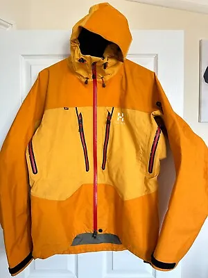 MENS Haglofs Spitz GoreTex Pro Orange Jacket Ski Waterproof Size L • £150