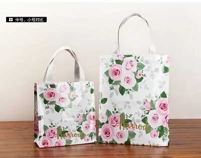 Fashion PVC Waterproof Shopping Storage Harrods Signature Logo Flower Bag • $53.89
