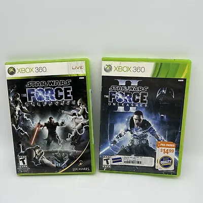 $19.99 • Buy Star Wars: The Force Unleashed I & II, 1 And 2 (Xbox 360) 2 Game Bundle TESTED
