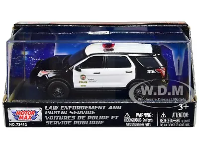 2015 Ford Police Interceptor Utility Black & White  Lapd  1/43 By Motormax 79493 • $11.99