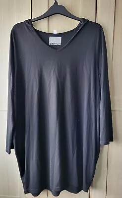 Womens Plus Size Hooded Dress Black  Size XL (20) • £9