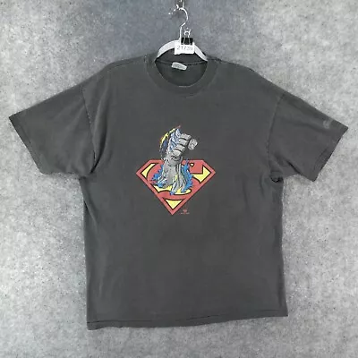 Vintage Death Of Superman T-Shirt 1994 Graphitti Adult XL Gray USA Single Stitch • $98.89