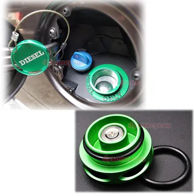 Fit 13-18 Dodge Ram 1500/2500/3500 Green Diesel Aluminum Magnetic Gas Fuel Cap • $7.99