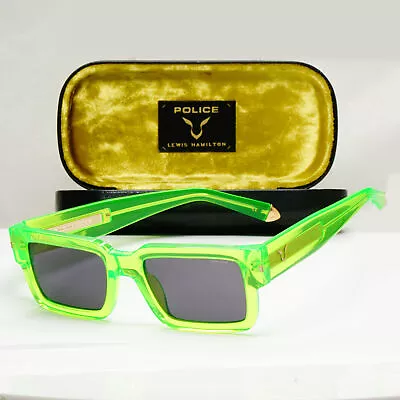 Police F1 Lewis Hamilton Sunglasses Green Transparent Lime SPL E14V COL 0VC1 • $154.12