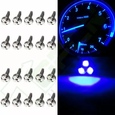 20pcs Blue Wedge T5 3-SMD LED Bulbs Dash Instrument Gauge Speedometer Light 74 • $10.09