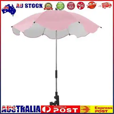 $21.39 • Buy Anti UV Baby Umbrella Waterproof Infant Stroller Sunshade Parasol (Pink) AU