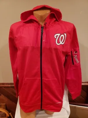 GORGEOUS Washington Nationals Men's Sz Lg Majestic Red Thermabase Jacket NEW!! • $49.99