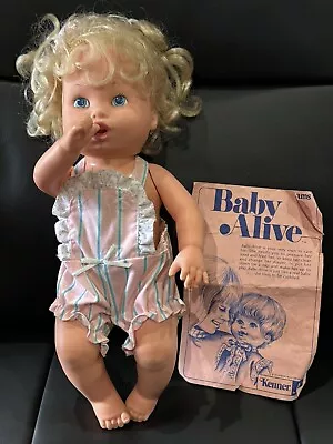 Baby Alive Vintage 1990 Kenner Doll WORKS READ! • $24.99