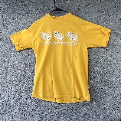 Vintage Mardi Gras Shirt Mens Large Fit Small Gold 90s USA  Made Single Stitch • $9.83
