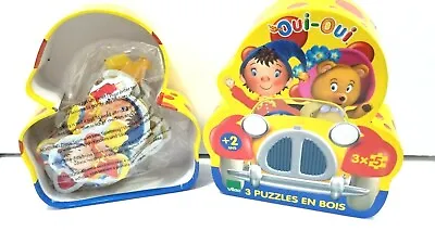 NODDY Wooden Jigsaw 5 Sealed Pieces Each Of 3 Puzzles Vilac Age 2+ France NOS • $18.15