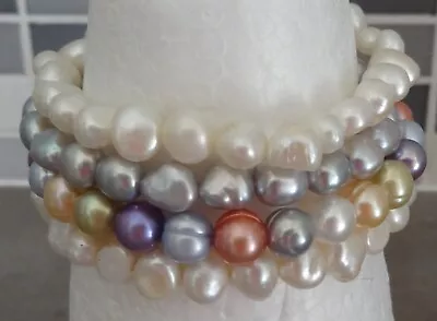 Qvc Honora 4 X Stretch Cultured Pearl Stretch Bracelets • £16.99