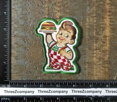 Vintage BOB'S BIG BOY Hamburgers Restaurant Fast Food Mascot Logo Iron-On Patch • $8.80