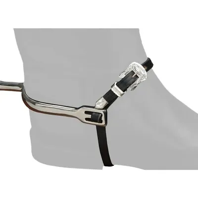 EquiRoyal Silver Buckle Leather Spur Straps • $20.65