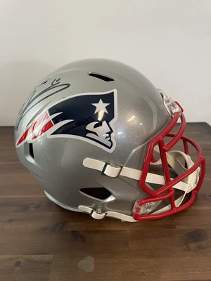 $175 • Buy New England Patriots Mac Jones Autograph Full Size Helmet Beckett Certified