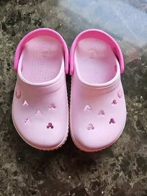 Kids Crocs Fun Lab Disney Minnie Mouse Lights Clog Pink 207077 • $10