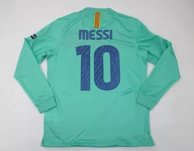 Fc Barcelona Jersey 2010 2011 Shirt Messi Green Long Sleeve Champions League • $85