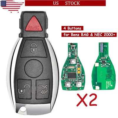 2 Replacement For Mercedes-Benz IYZ3312 Keyless Entry Remote Car Key Fob Control • $32.08