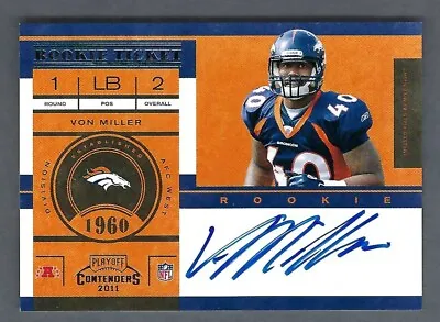 2011 Playoff Contenders Von Miller Rookie Ticket Auto #220 RC Broncos Bills • $84.99