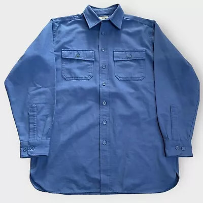 VTG LL Bean Blue Chamois Cotton Shirt Made In USA Men’s Size M Tall • $29.99
