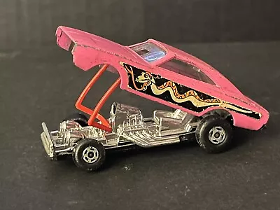 DODGE DRAGSTER PINK SNAKE BLACK BASE Matchbox No. 70 Broken  • $19.99