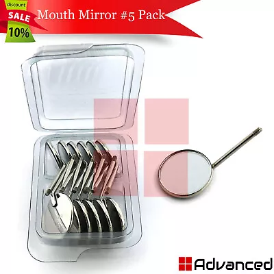 12Pcs Dental Mouth Mirror #5 Pack Reflector Front Surface Oral Examination Tools • $10.83