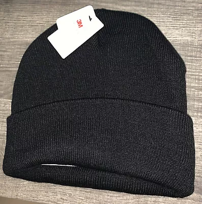 3M THINSULATE KNIT Black BEANIE Insulation Double Layer Warm Unisex Hat One Size • $5.50