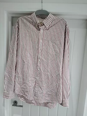 £12 • Buy Gant Rugger Button-Up Shirt Vintage Long-Sleeve Pin Stripe Size 2XL Men's