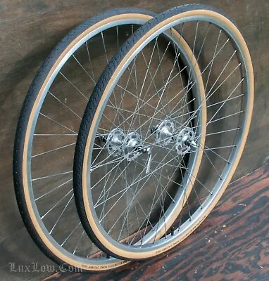 Vintage Campagnolo Record Hub 27  RoadBike WHEELS SuperChampionRimsTires Bicycle • $498.98