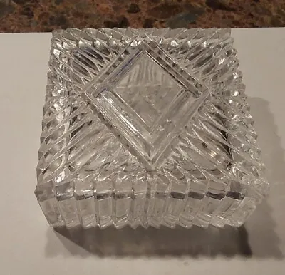 Vintage Cut Glass Trinket/ Jewelry Box • $10