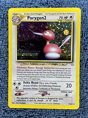 $16.99 • Buy Porygon2 Holo Rare 12/64 Pokemon Card Neo Revelation Card Unlimited - Played