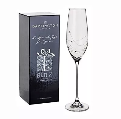 Dartington Glitz Champagne Glass Gift Box Swarovski Crystals Wedding Gift • £23.75