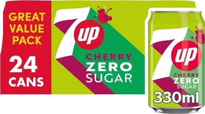 7UP Zero Cherry 330ml Can Pack Of 24 • £15.47