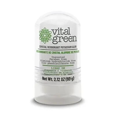 Vital Green Crystal Potassium Alum Deodorant - Unscented Mineral Deodorant Fo... • $9.95