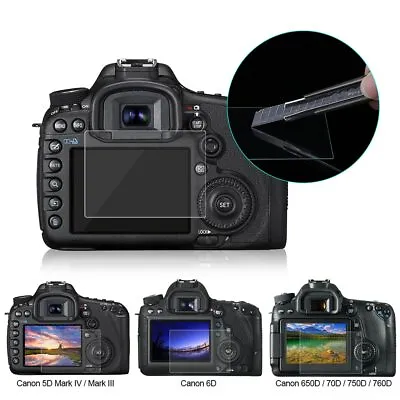 Tempered Glass Screen Protector For Canon EOS R 5D 6D 7D 100D/M3 200D 650D 1200D • $4.35