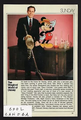 1988 TV DEBUT ARTICLE ~ MAGICAL WORLD OF DISNEY Michael Eisner & Mickey Mouse • $5.99