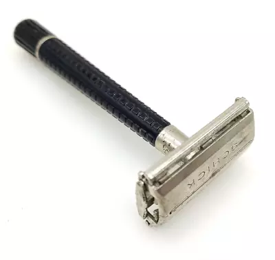 Vintage Schick Krona Double Edge Safety Razor Black Handle • $16.48