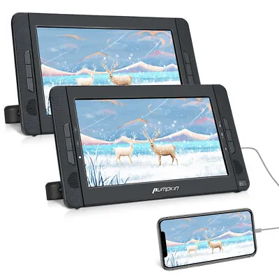 2 X 10.5  Dual Car Headrest DVD Player System Monitor Full HD Screen USB SD MP3 • $129.70