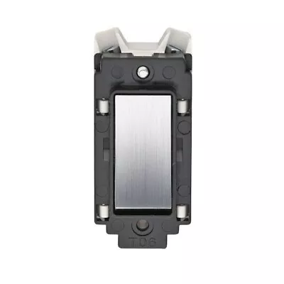 Crabtree 4530/6SC (Volex Eurolite) Grid Light Switch 2 Way Satin Chrome Black • £7.50