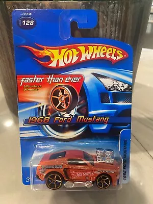 2006 Hot Wheels Faster Than Ever #128 1968 FORD MUSTANG Orange Variant W/FTE Sp • $11.45