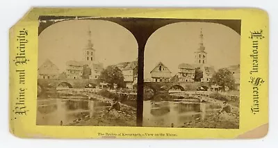 VTG STEREOSCOPE: THE BRIDGE Of KRENZNACH-View On The Rhine • $10