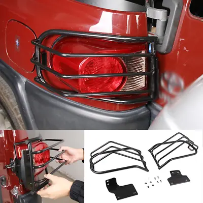 For 2007-21 Toyota FJ Cruiser Black Steel Rear Tail Light Lamp Cover Accessories • $103.39