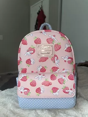 Loungefly Sanrio Cinnamoroll Strawberry Allover Print Mini Backpack • $15.20