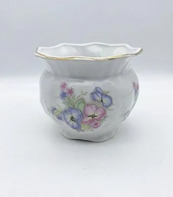 £12.99 • Buy Vintage Staffordshire Maryleigh Pottery Pansy Plant Pot Indoor Small Planter