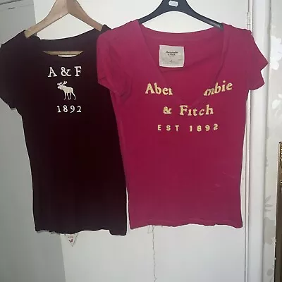 Abercrombie And Fitch T-Shirt: Size S X2 Ladies • £4.99