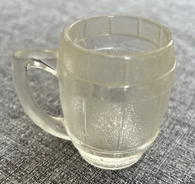 Vintage Carnival Crane Prize Glass Barrel Mug Toothpick Holder Shot Glass 1970s • $5.49