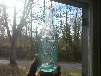 Trentonnj Capital City Bottling Co Dome Picture Hand Blown Crown Soda Bottle • $30