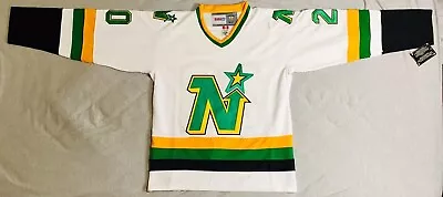 Minnesota North Stars 1989 Dino Ciccarelli Home White Jersey Size Men's Medium • $109.99