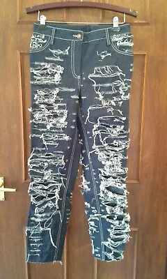 Meadham Kirchhoff Distressed Jeans Size UK 10 • £275